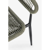 Sedia con braccioli antracite e verde - NAVORA