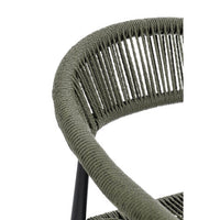 Sedia con braccioli antracite e verde - ELARIA