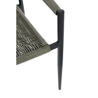 Sedia con braccioli antracite e verde - ELARIA