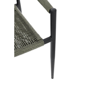 Sedia con braccioli antracite e verde - ELARIA