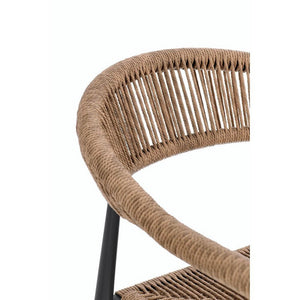 Sedia con braccioli antracite e natural - ELARIA