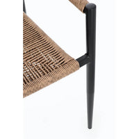 Sedia con braccioli antracite e natural - ELARIA