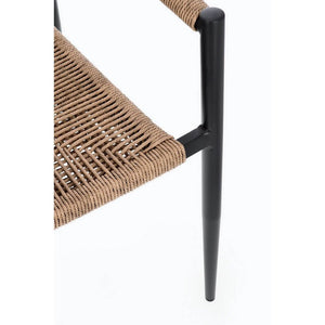 Sedia con braccioli antracite e natural - ELARIA