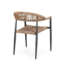 Sedia con braccioli antracite e natural - ELARIA