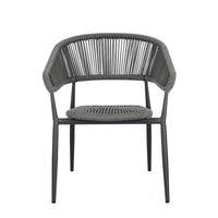 Sedia con braccioli antracite e grigio - NAVORA