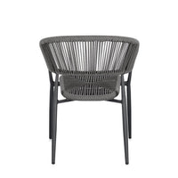 Sedia con braccioli antracite e grigio - NAVORA