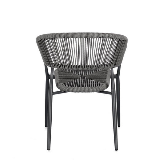 Sedia con braccioli antracite e grigio - NAVORA