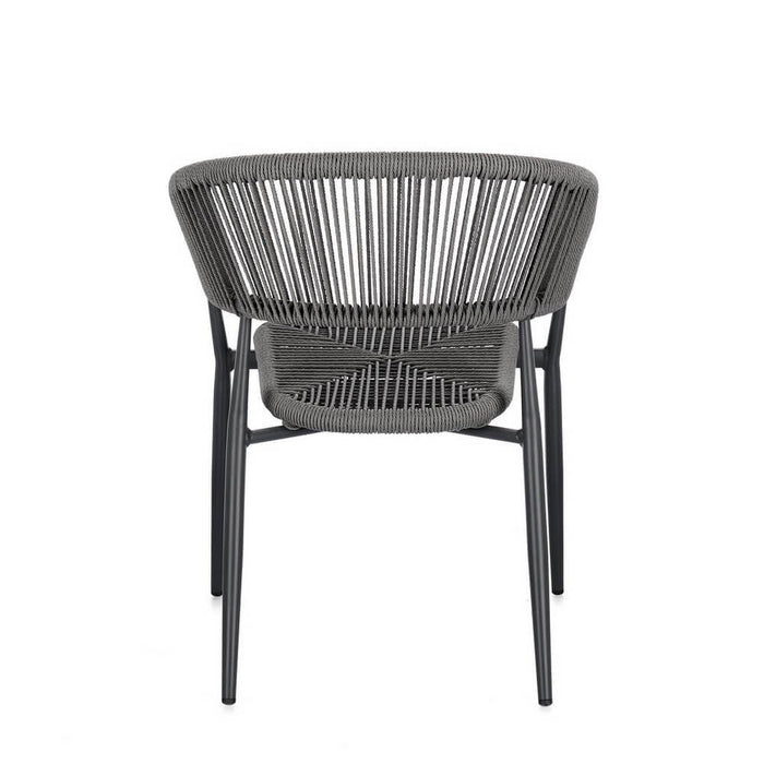 Sedia con braccioli antracite e grigio - NAVORA