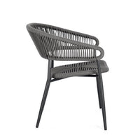 Sedia con braccioli antracite e grigio - NAVORA