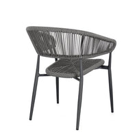 Sedia con braccioli antracite e grigio - NAVORA