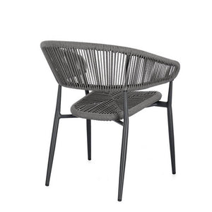 Sedia con braccioli antracite e grigio - NAVORA