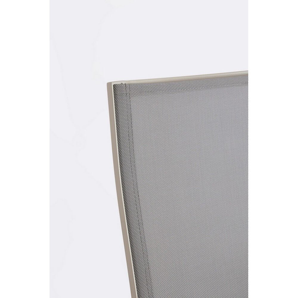 Set 4 Sedie con Braccioli Alluminio Beige Moderna da Esterno - MEIRA