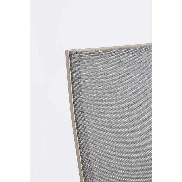 Set 4 Sedie con Braccioli Alluminio Beige Moderna da Esterno - MEIRA