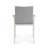 Set 4 Sedie con Braccioli Alluminio Beige Moderne da Esterno - MEIRA