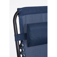 Set 2 Sedie a Sdraio Acciaio Blu da Esterno - AMARIEL