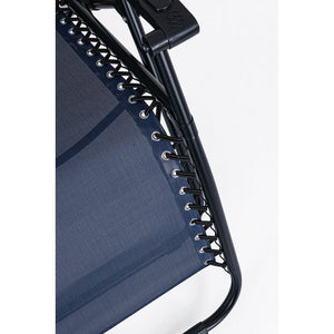 Set 2 Sedie a Sdraio Acciaio Blu da Esterno - AMARIEL