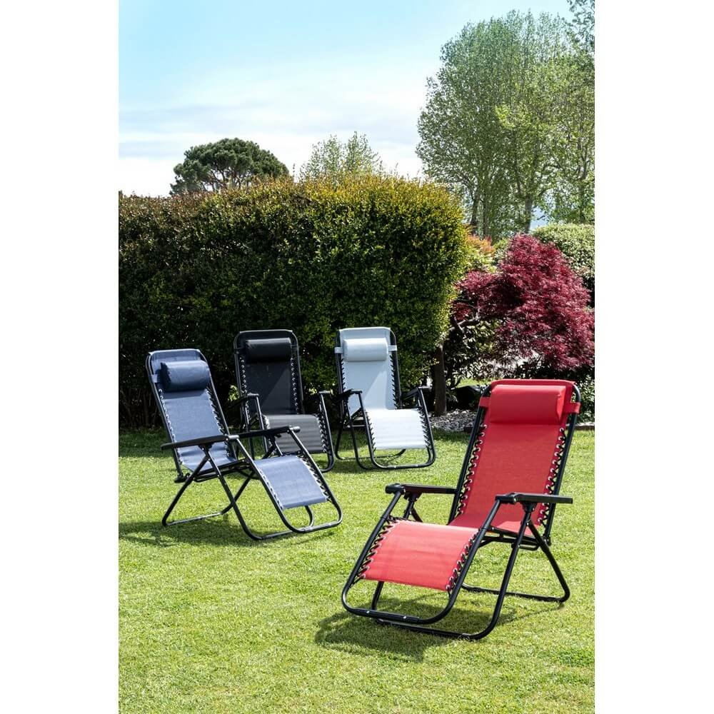 Sedia a sdraio grigio chiaro - AMARIEL