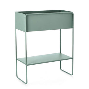 Set 2 Porta Fiori Acciaio Antracite Moderno da Esterno - CELESTIA Colore: Verde