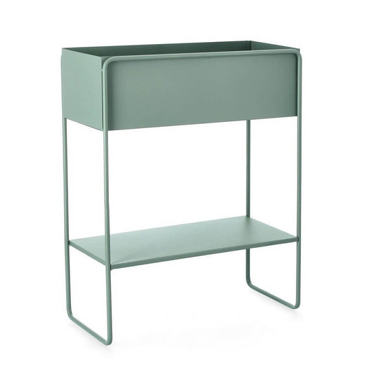 Set 2 Porta Fiori Acciaio Antracite Moderno da Esterno - CELESTIA Colore: Verde