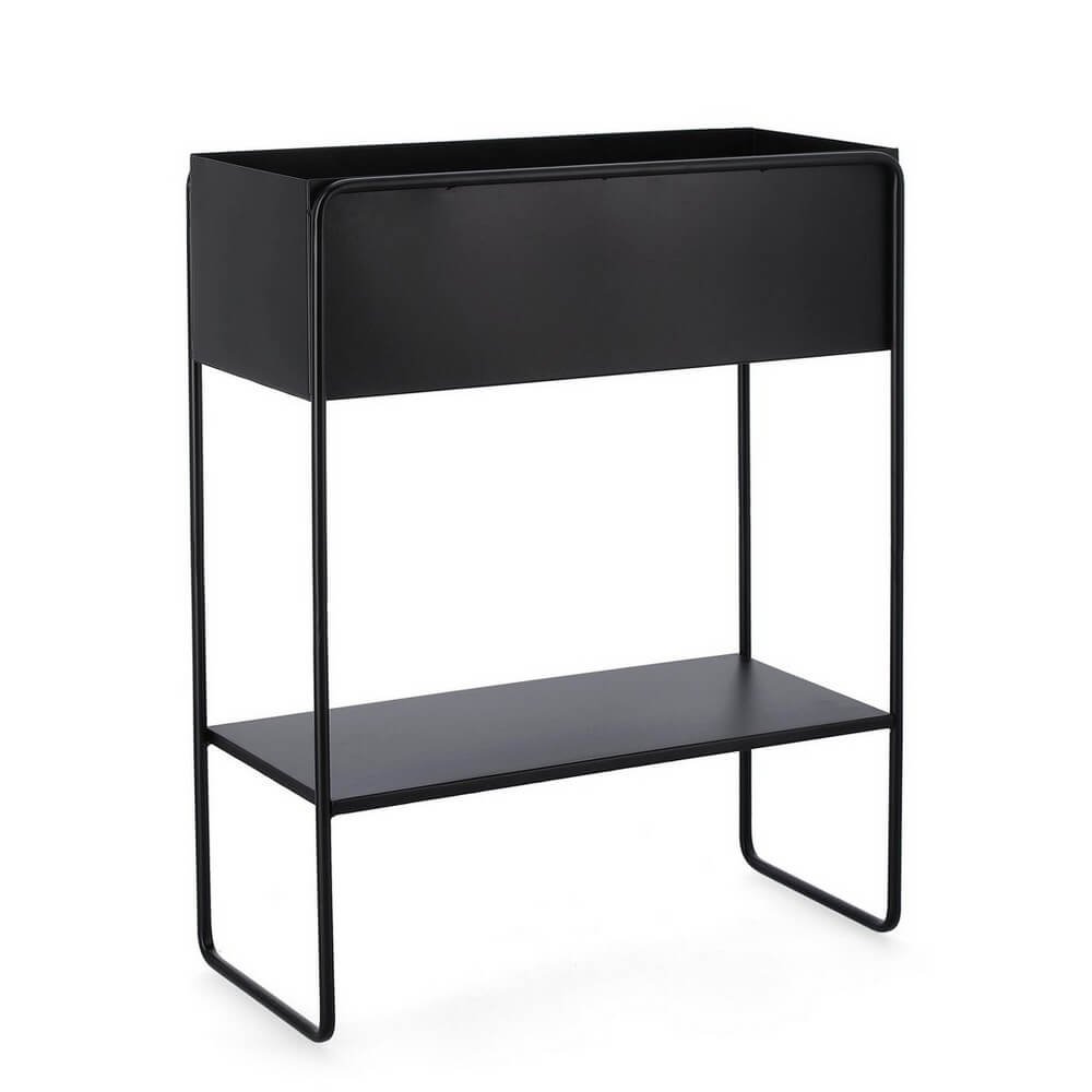 Set 2 Porta Fiori Acciaio Antracite Moderno da Esterno - CELESTIA Colore: Antracite