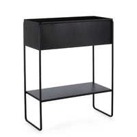 Set 2 Porta Fiori Acciaio Antracite Moderno da Esterno - CELESTIA Colore: Antracite