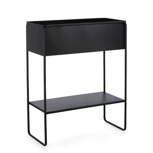 Set 2 Porta Fiori Acciaio Antracite Moderno da Esterno - CELESTIA Colore: Antracite