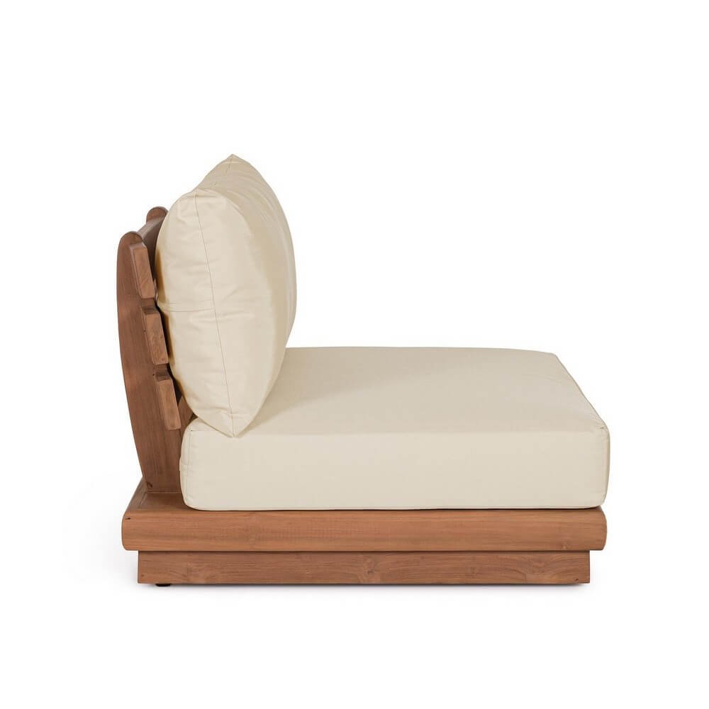 Poltrona da Giardino in Teak Marrone Moderna da Esterno - SERELIS