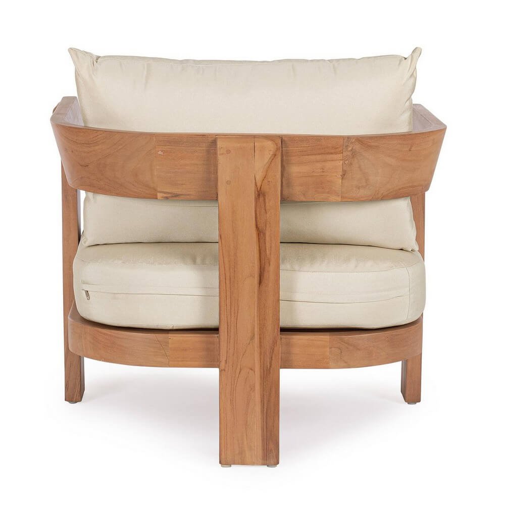 Poltrona Teak Marrone Moderna da Esterno - ZAFIRA