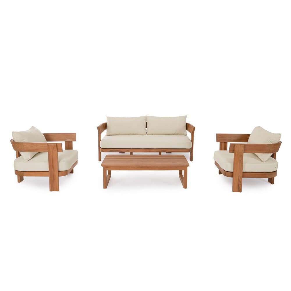 Poltrona Teak Marrone Moderna da Esterno - ZAFIRA