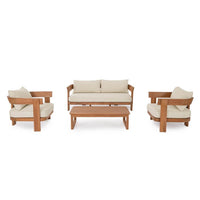 Poltrona Teak Marrone Moderna da Esterno - ZAFIRA