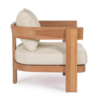 Poltrona Teak Marrone Moderna da Esterno - ZAFIRA
