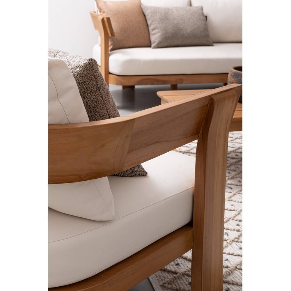 Poltrona Teak Marrone Moderna da Esterno - ZAFIRA