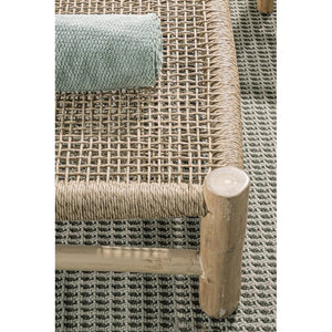 Lettino da Giardino in Teak Marrone Rustico da Esterno - SOLAYA