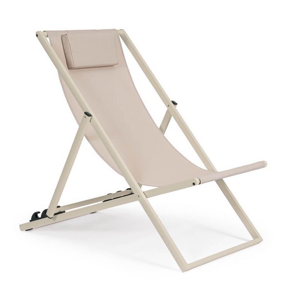 Set 2 Sedie Regista Alluminio Verde da Esterno - AURELIA Colore: Beige