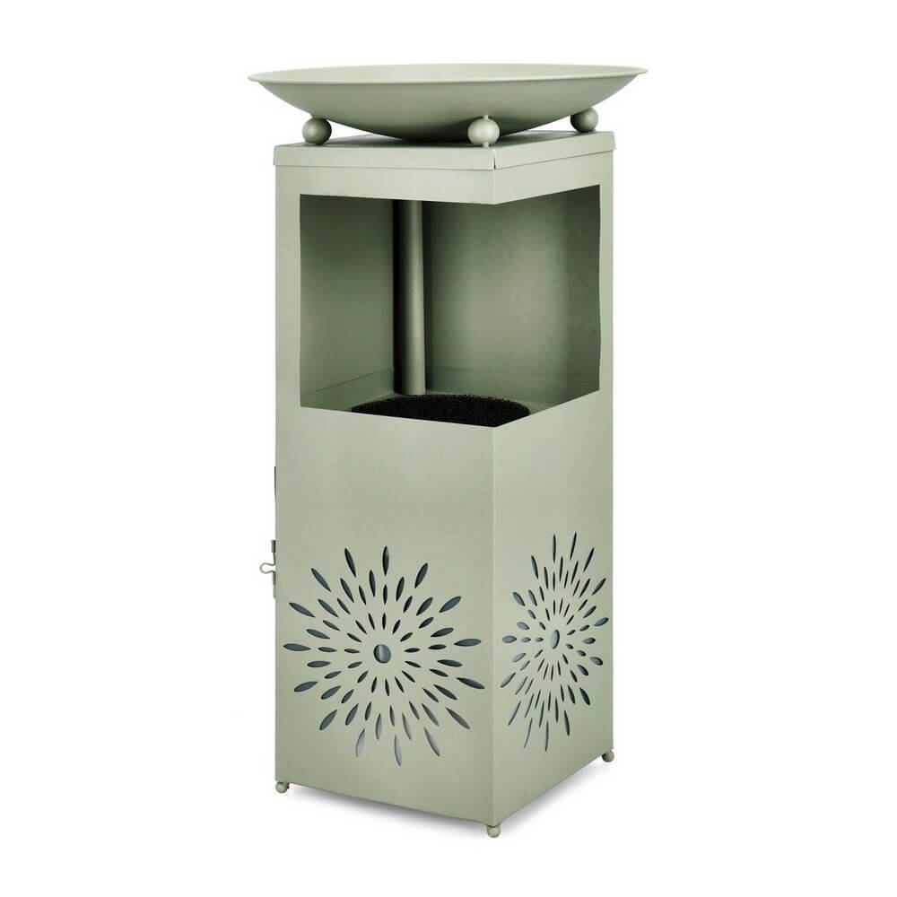 Fontana rettangolare da giardino colore verde 40,5X78H con LED - VIREYA