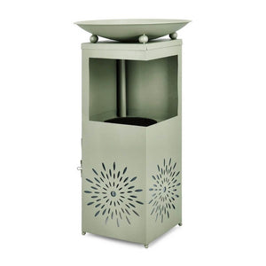 Fontana rettangolare da giardino colore verde 40,5X78H con LED - VIREYA