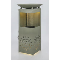 Fontana rettangolare da giardino colore verde 40,5X78H con LED - VIREYA