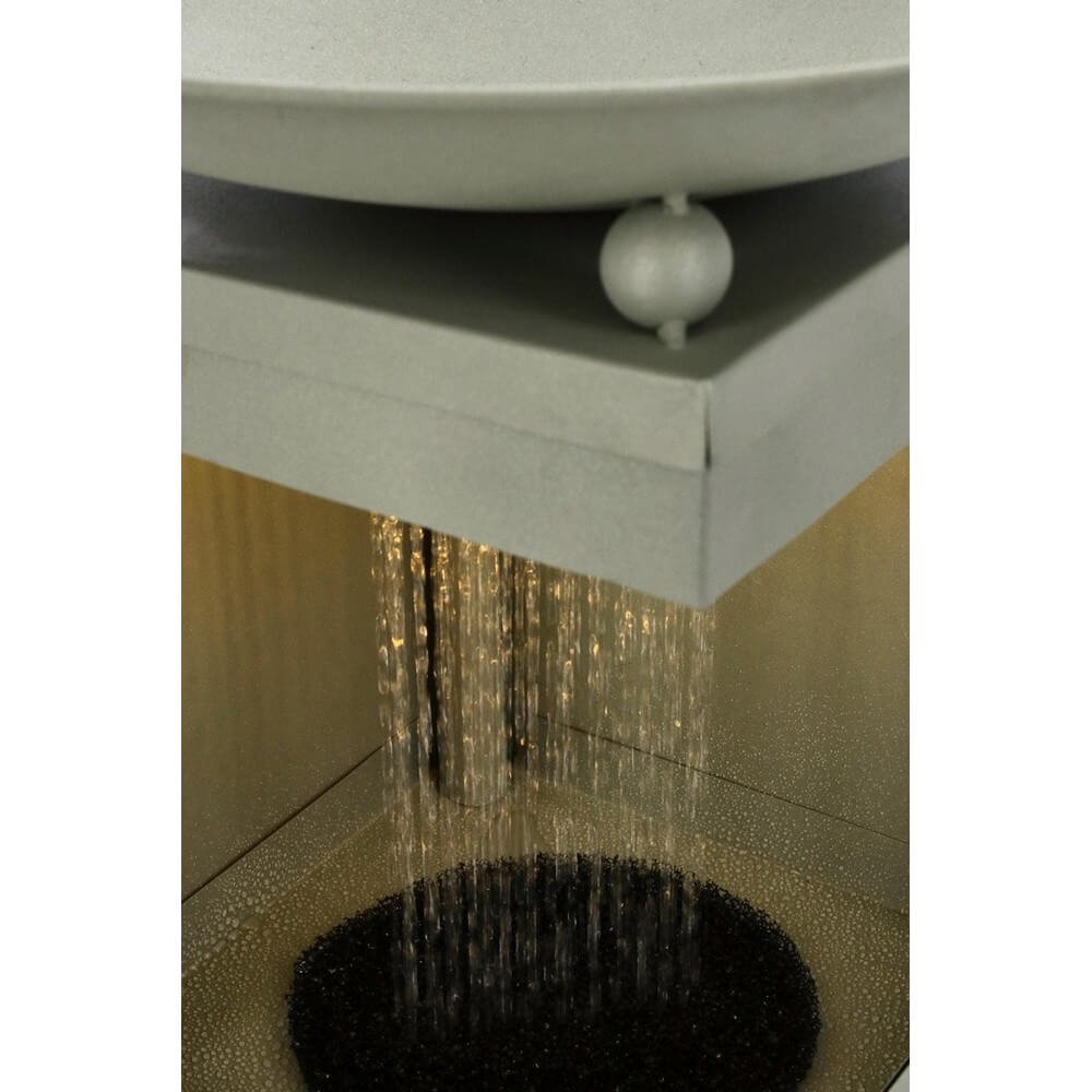 Fontana rettangolare da giardino colore verde 40,5X78H con LED - VIREYA