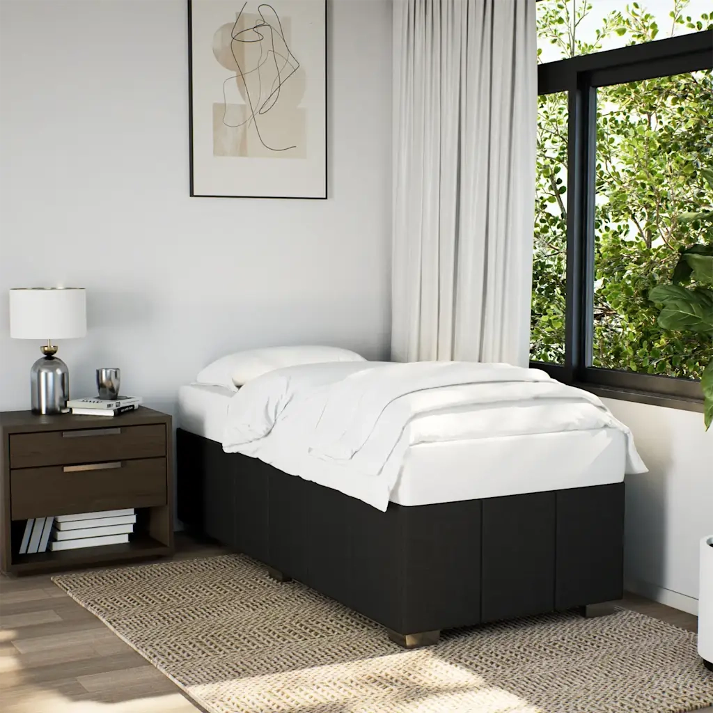 Giroletto senza Materasso Nero 100x200 cm in Tessuto 3284813