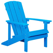 Sedia da giardino in plastica blu in legno resistente agli agenti atmosferici in stile moderno