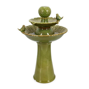 Fontana da Giardino Ceramica Verde Rustica H68 cm - LUNARA