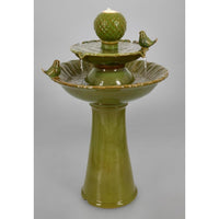 Fontana da Giardino Ceramica Verde Rustica H68 cm - LUNARA