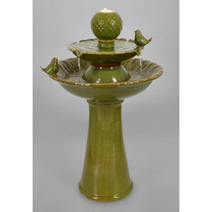 Fontana da Giardino Ceramica Verde Rustica H68 cm - LUNARA