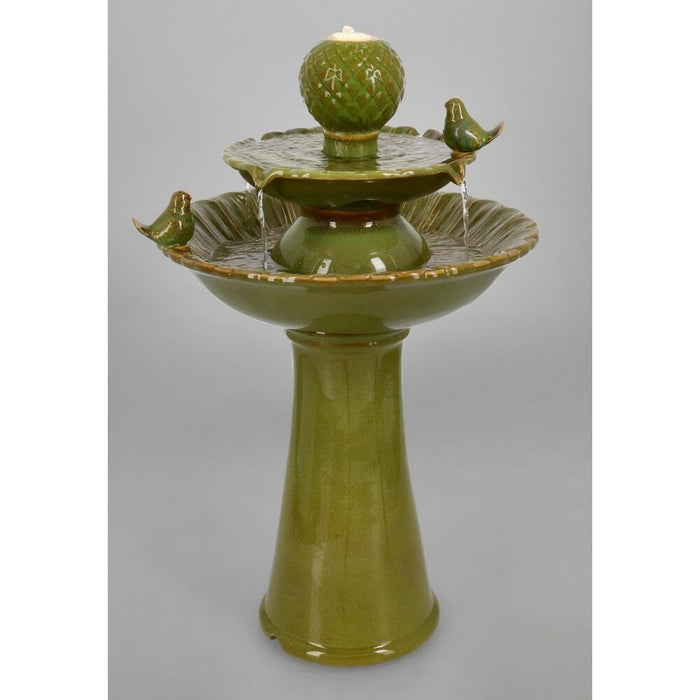 Fontana da Giardino Ceramica Verde Rustica H68 cm - LUNARA