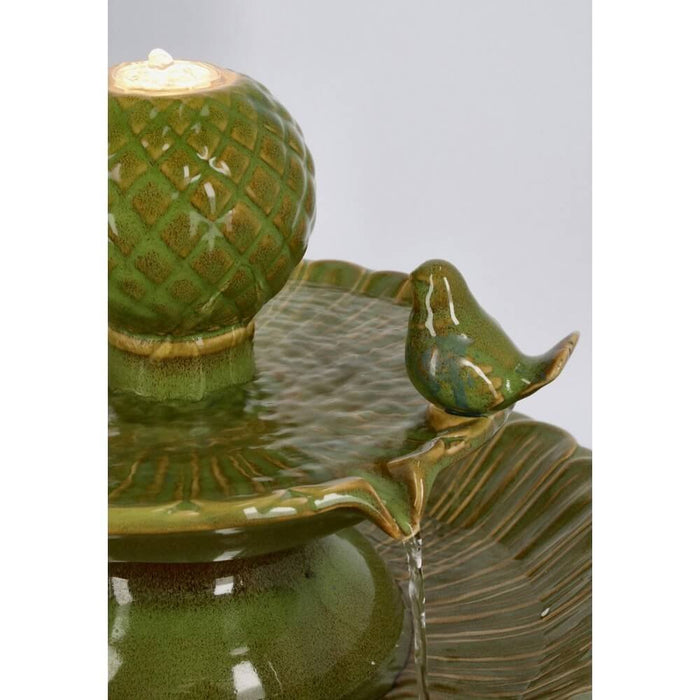 Fontana da Giardino Ceramica Verde Rustica H68 cm - LUNARA