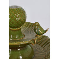 Fontana da Giardino Ceramica Verde Rustica H68 cm - LUNARA