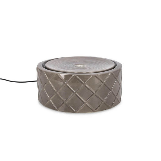 Fontana da giardino tortora D33x14,5H con LED - CALYPSO