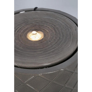 Fontana da giardino tortora D33x14,5H con LED - CALYPSO