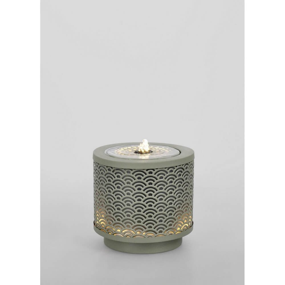 Fontana da giardino colore verde salvia D25X23H con LED - TUNDRA