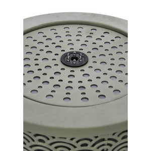 Fontana da giardino cilindrica colore verde D30X51,5H con LED - TUNDRA